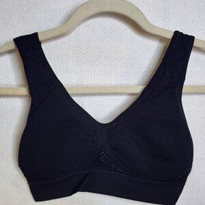 Shulemin Seamless Black Permeable Cooling Comfort Sport Yoga Wireless Bra Size M